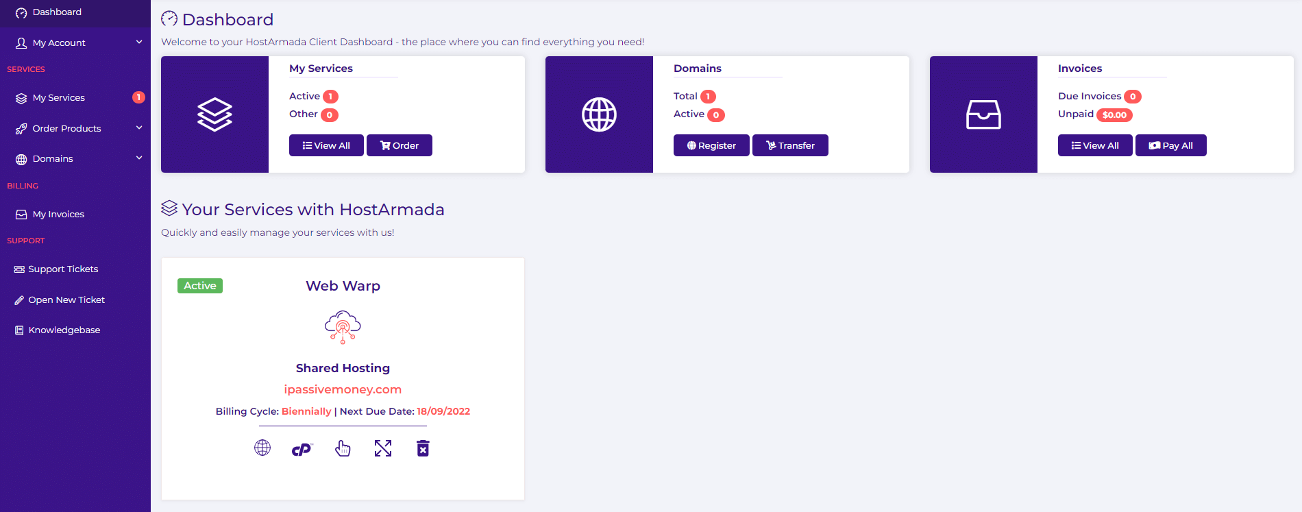 HostArmada-dashboard