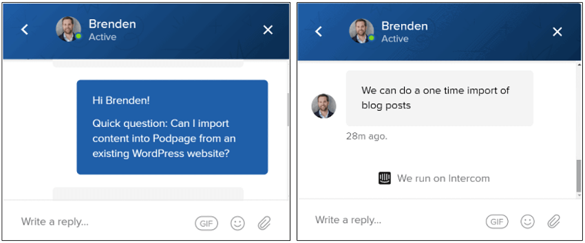 Podpage support system