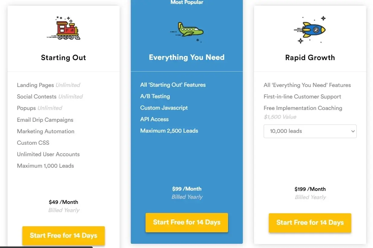 WishPond-Pricing-Plans