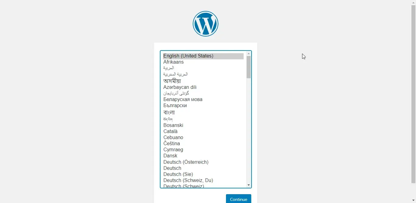 Select Language for WordPress