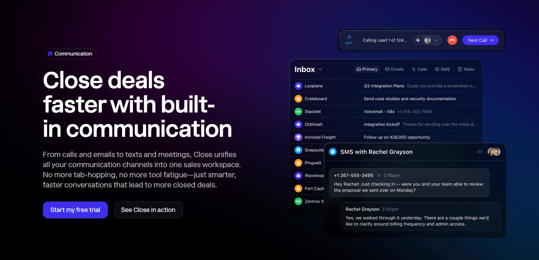 Built-in Communication-Close